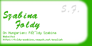 szabina foldy business card